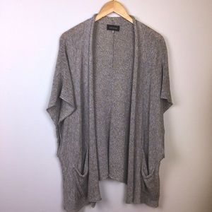 Eskandar Open Cardigan Sweater Linen Knit Multi